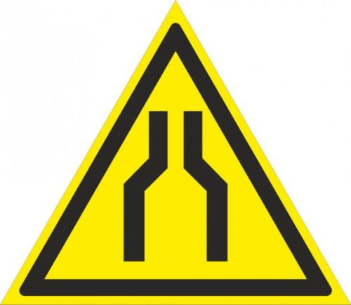 Знак W30 Осторожно. Сужение проезда (прохода)