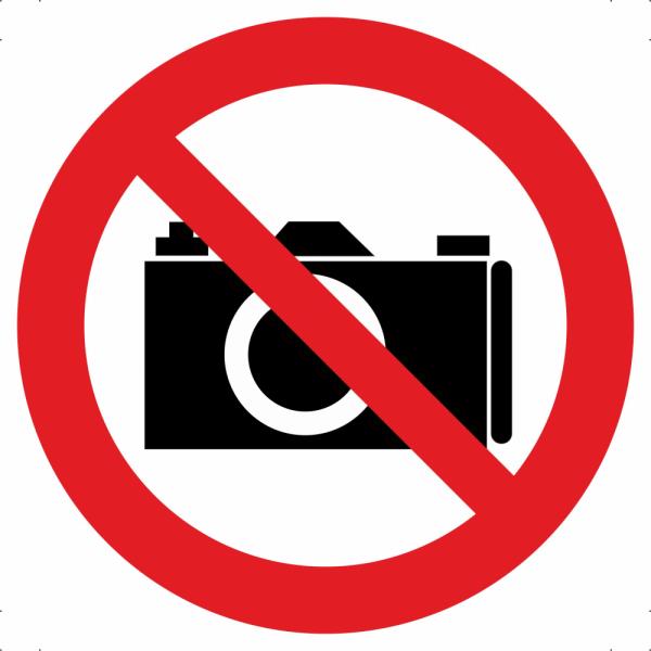 Знак Запрещается пользоваться фотоаппаратом