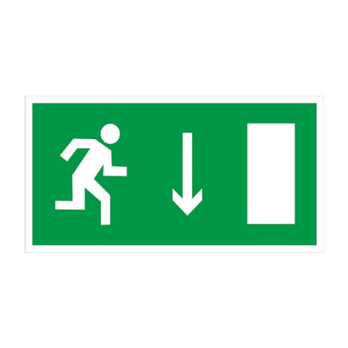 Знак Е 09 Указатель двери эвакуационного выхода (правосторонний)