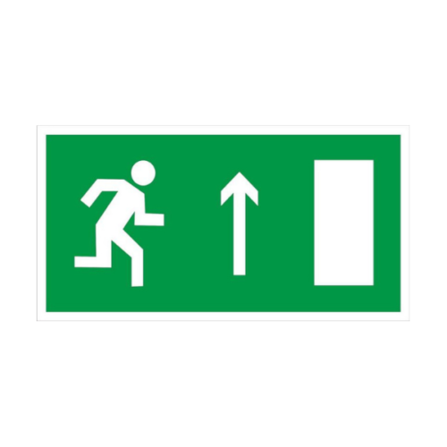 Знак Е 11 Направление к эвакуационному выходу прямо (правосторонний)